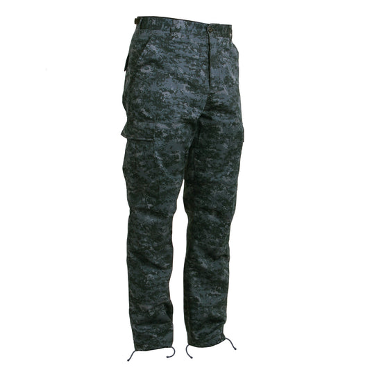 Midnight Blue Digital Camouflage BDU Cargo Pant - Mens GI Style Camo Pants