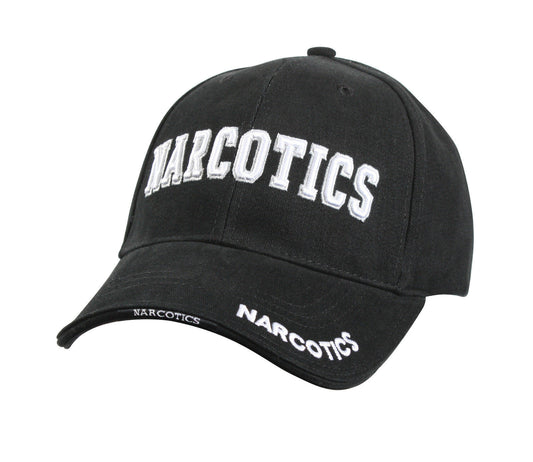 Black "Narcotics" Cap - Deluxe Low Profile Baseball Hat
