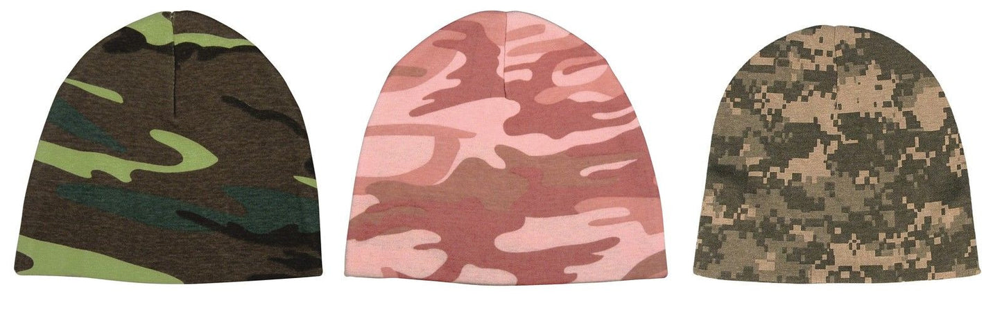 Camouflage Infant Crib Caps - ACU Digital, Woodland Camouflage, Baby Pink Camo
