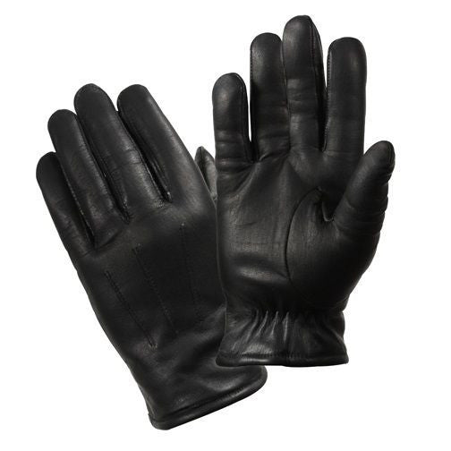 Cold Weather Insulated Leather Black Dress Tactical Gloves