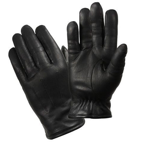 Cold Weather Insulated Leather Black Dress Tactical Gloves