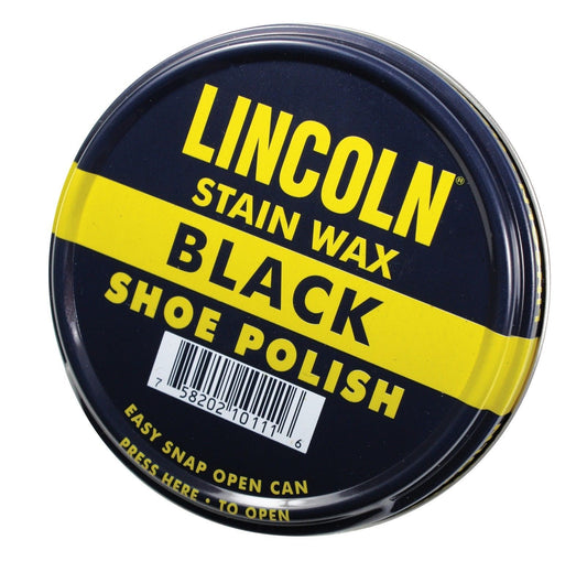 Lincoln Black Stain Wax Shoe Polish USMC Genuine Issue U.S. Made Shoes Shine