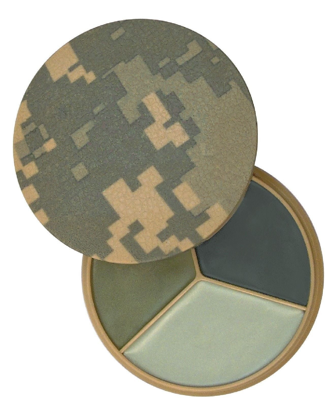 Round GI Type ACU Digital Camo Face Paint - 3 Colors - Compact Includes Mirror