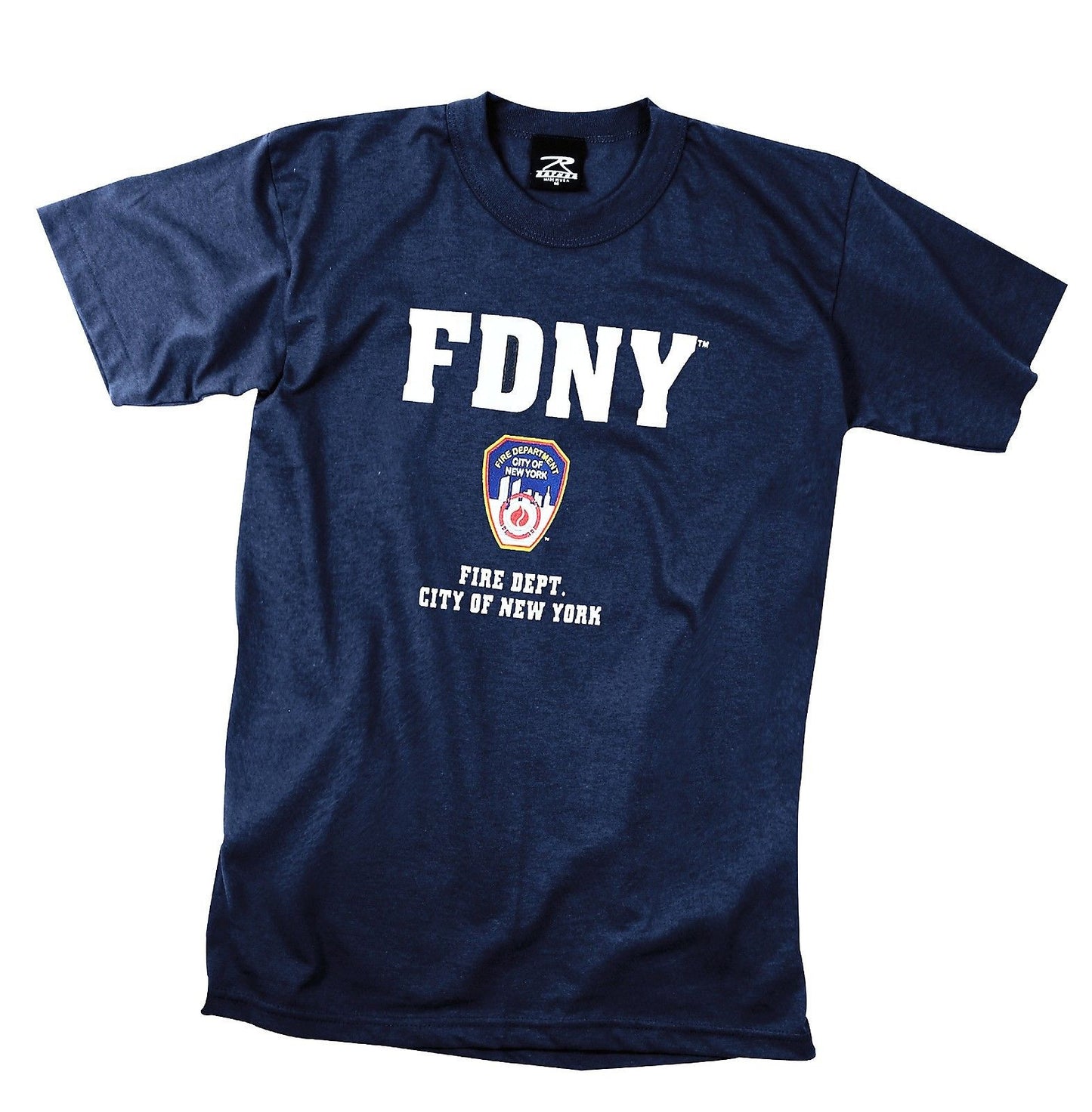 Officially Licensed Navy Blue FDNY Fire Dept T-Shirt Tee Shirt Undershirt