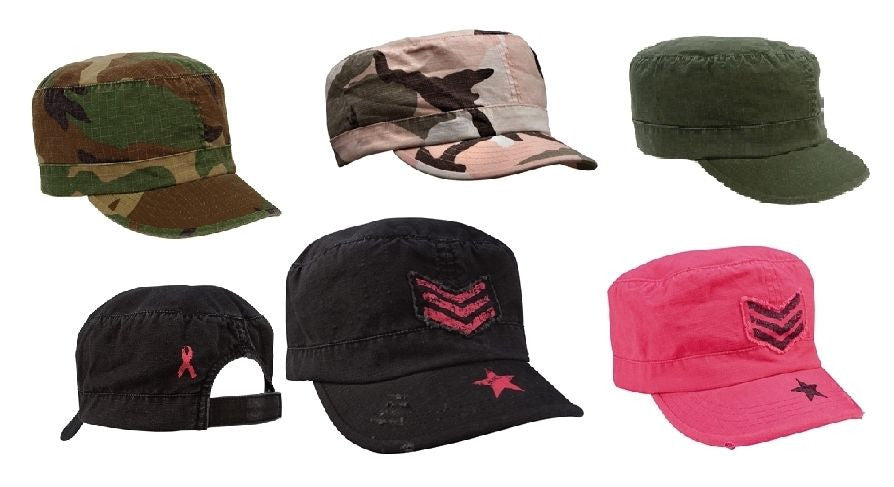Women's Vintage Caps - Womans Adjustable Fatigue Hats - Rip-Stop!