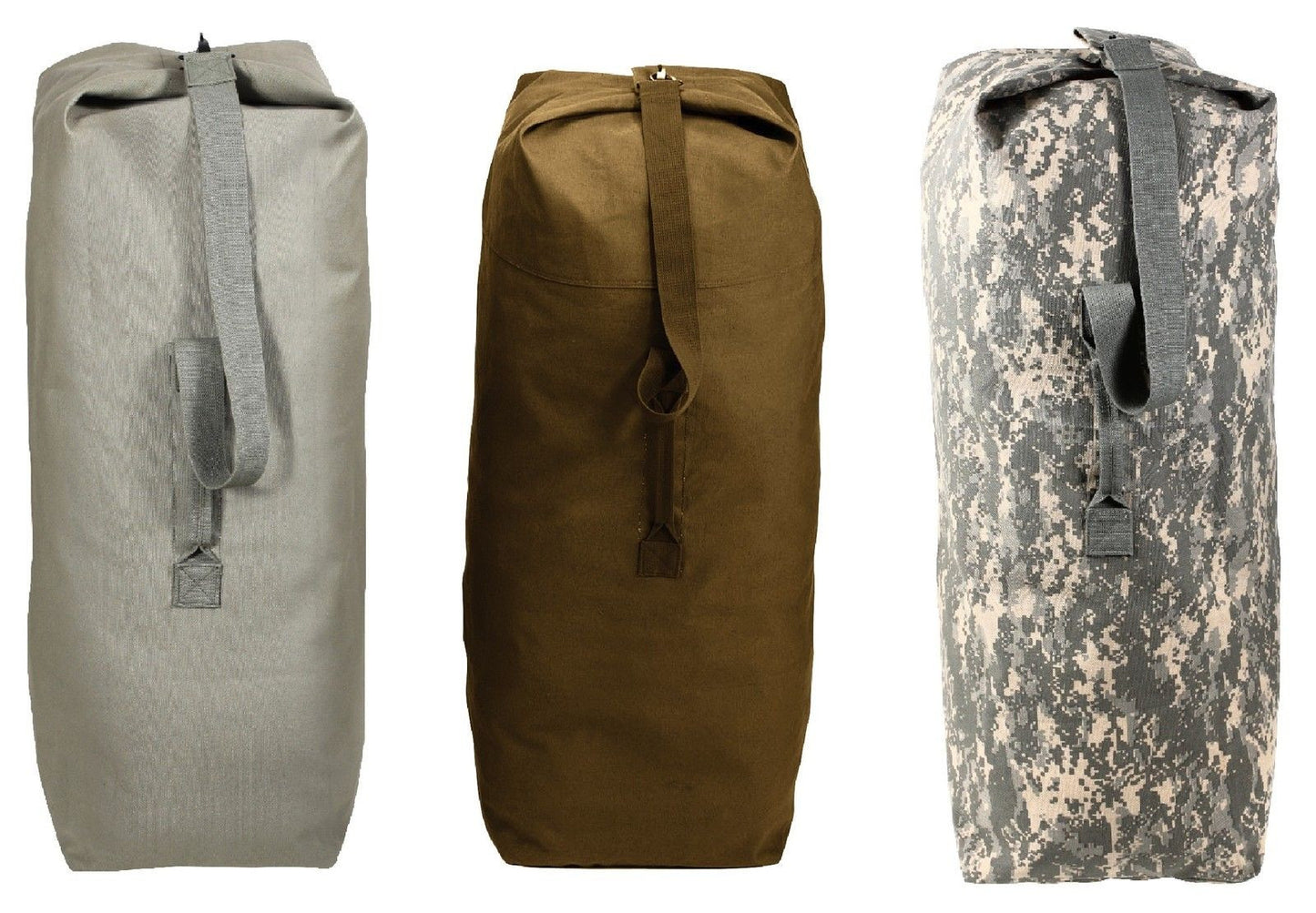Top Load Canvas Duffle Bags - Camo Heavyweight Duffle Gear Travel Bag w/ Strap