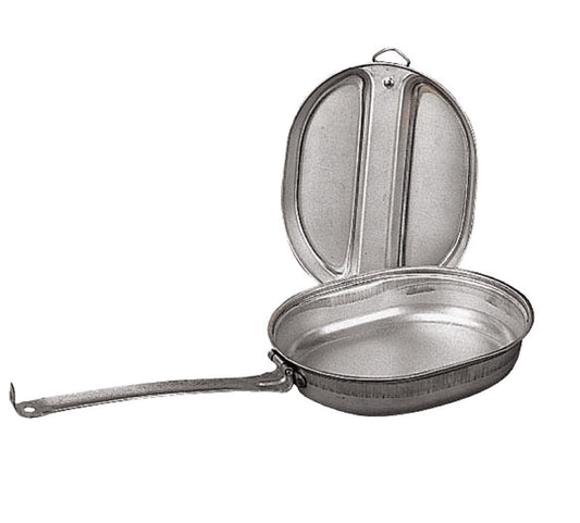 G.I. Type Durable Aluminum Mess Kit - Frying Pan, Lid, And Plate Combination
