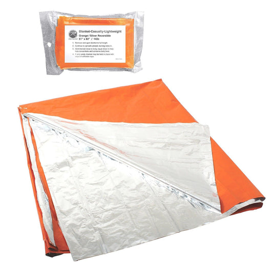 Polarshield Silver & Orange Survival Blanket Great Visibility Reflects Body Heat
