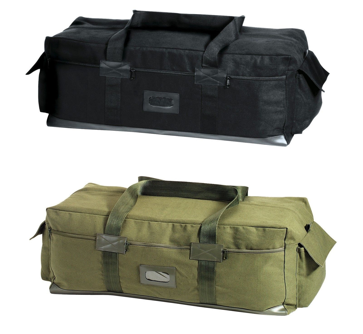 Heavyweight Canvas Duffle Bag - Black OD Israeli Tactical Gear Bags