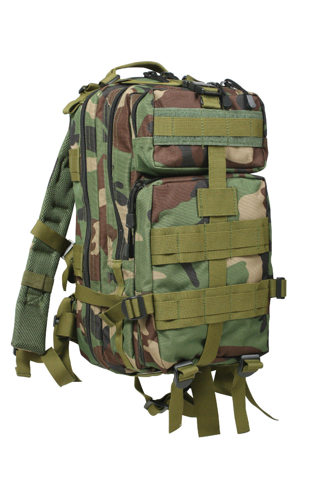 Woodland Camo Medium Transport Pack Bag Camouflage MOLLE Hiking Backpack