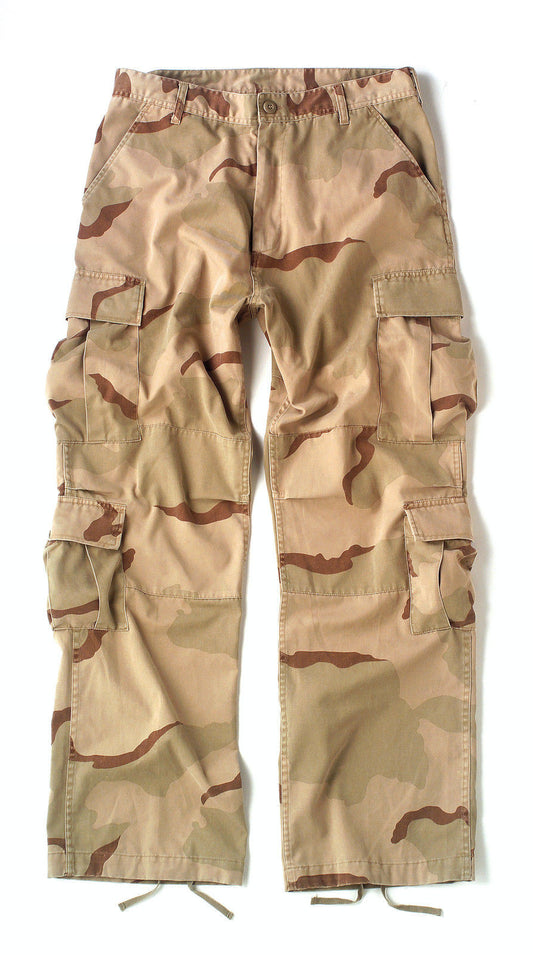 Vintage Desert Camo Paratrooper Cargo Pants BDU