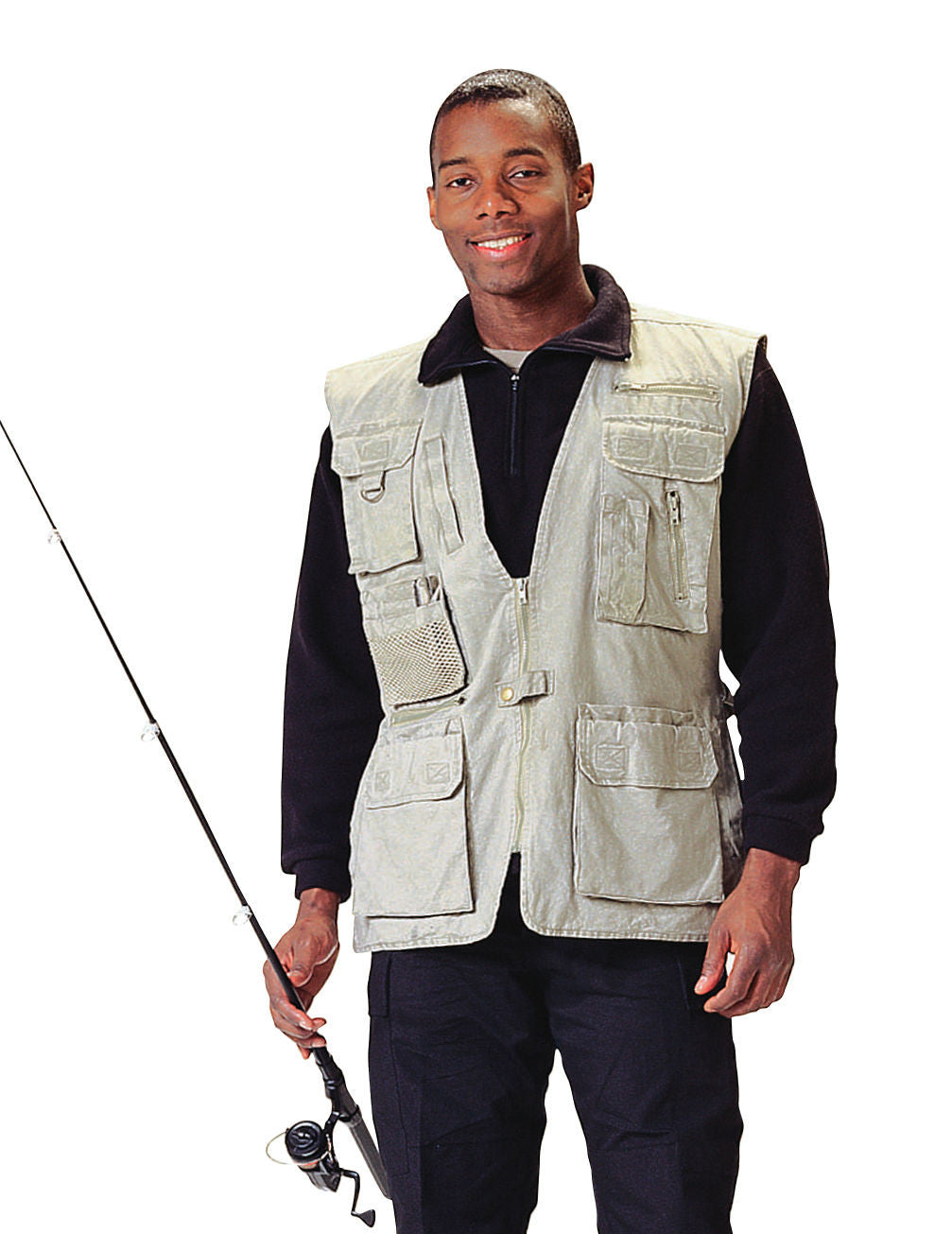 Rothco Deluxe Safari Outback Vest - Black - XL