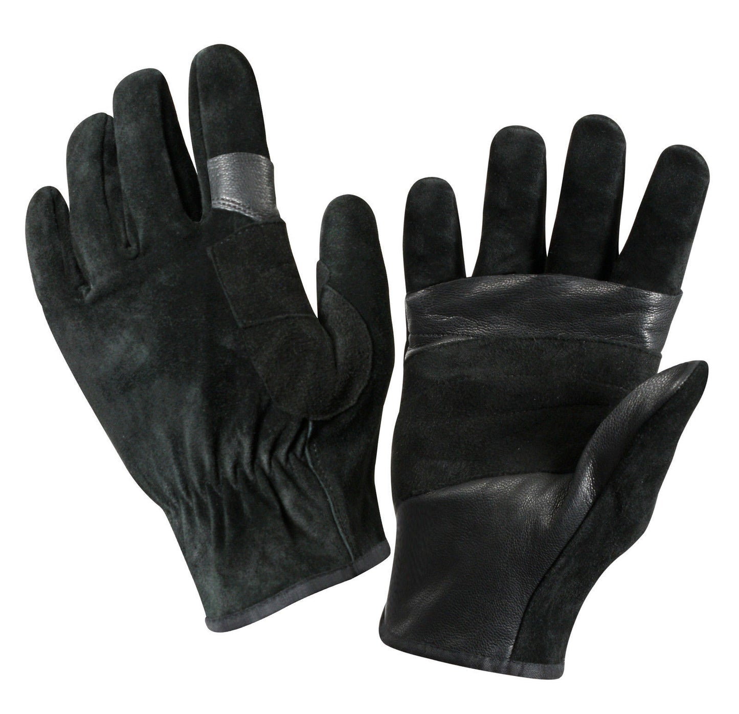 Swat/Police Fast Rope Black Leather Rescue Gloves - Small, Medium, Large, XL 2XL