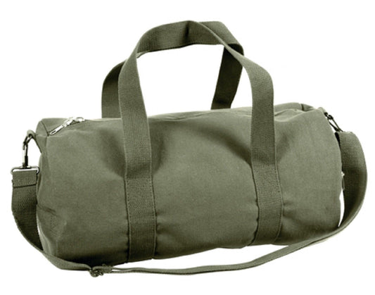 Olive Drab Green Shoulder Bag Classic Casual Canvas Duffle Gym Gear Workout Bag