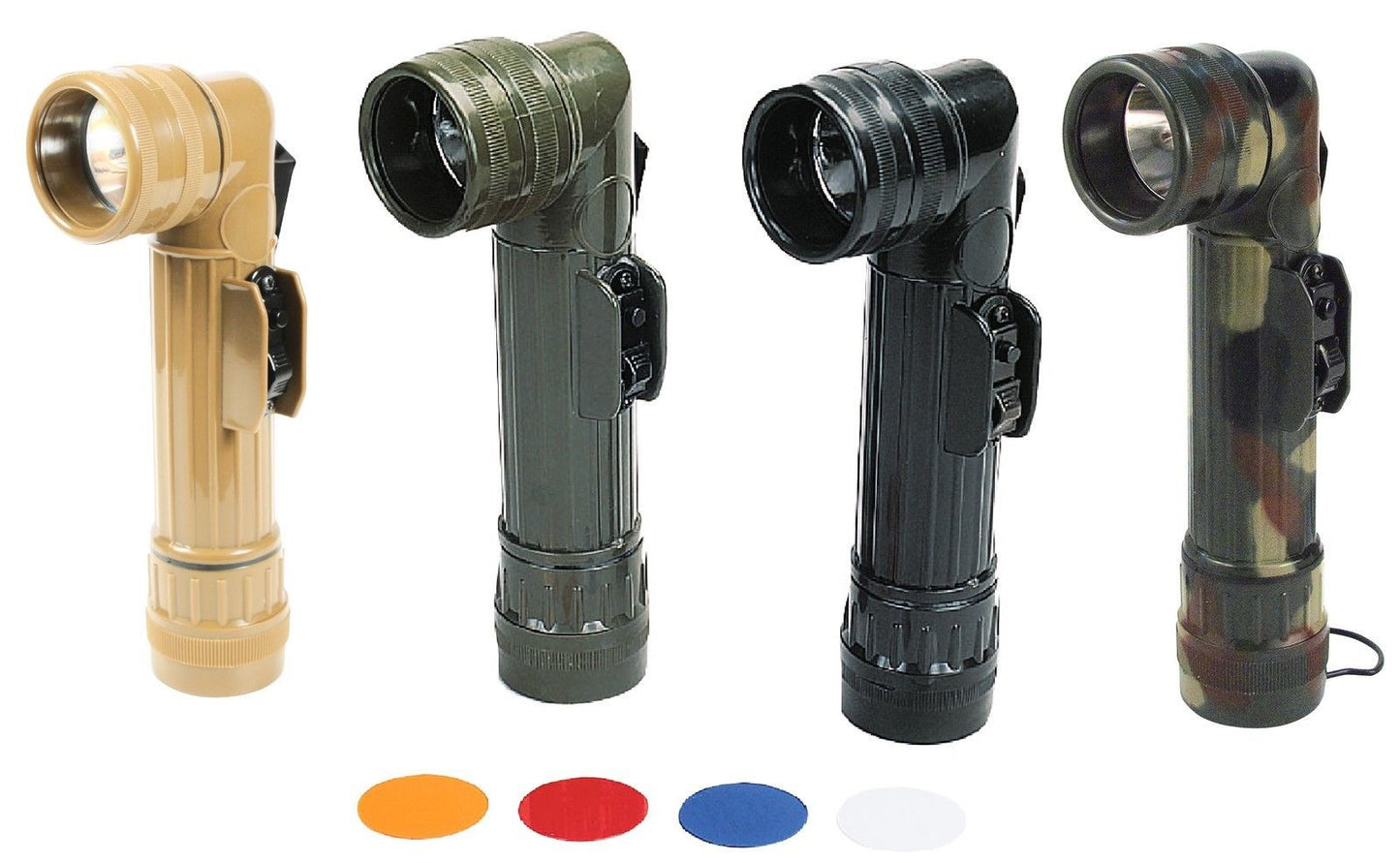 G.I. Type D-Cell Flashlights - Flash Lights with Extra Lenses
