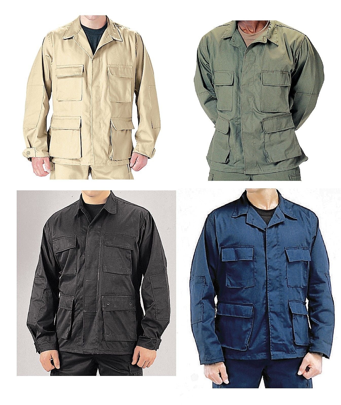 B.D.U. Rip-Stop Shirts - BDU RipStop Shirt Tops - Battle Dress Uniform