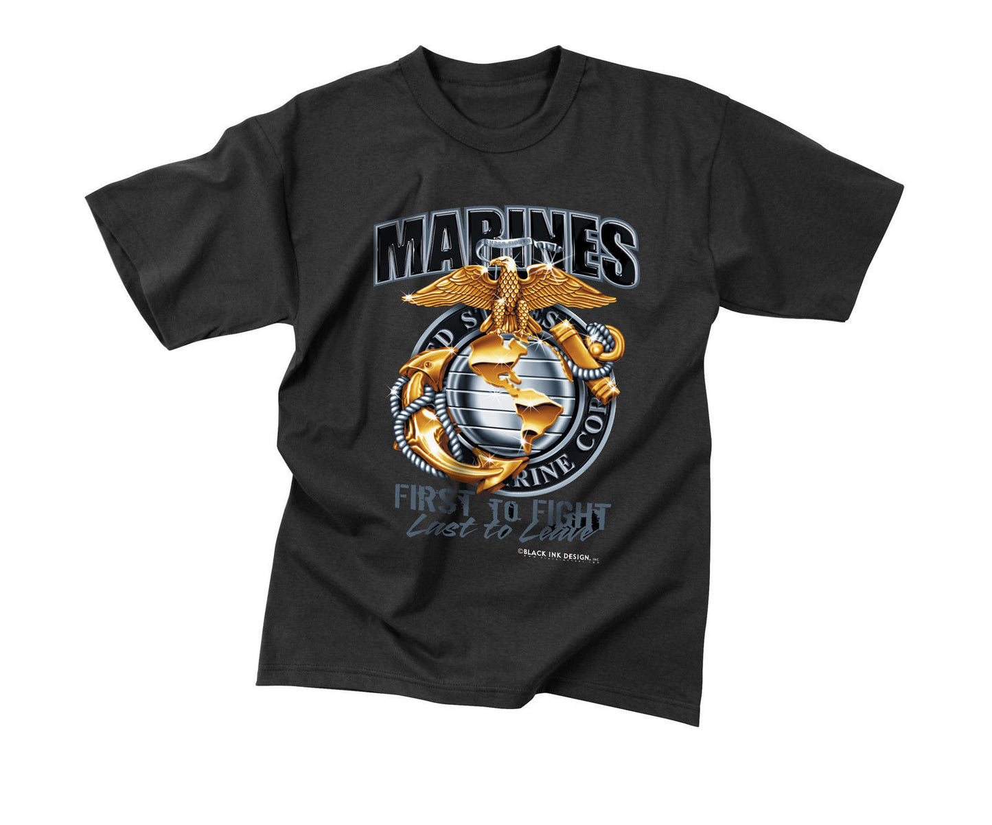 Black Ink - "Marines" Globe And Anchor T-Shirt