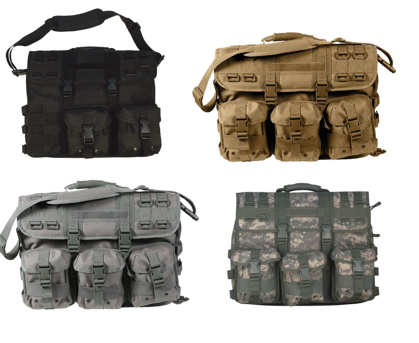 MOLLE Tactical Laptop Briefcase Removable Pouches Grunt Force