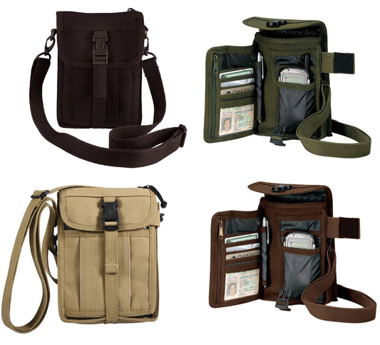 Canvas Travel Portfolio Bag  -Black  Olive Drab or Khaki
