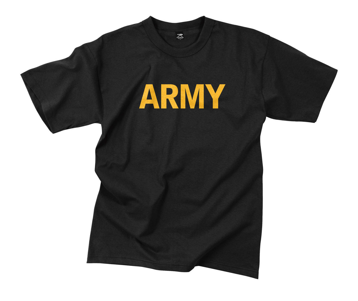 Black Army T-Shirt With Gold Army Print