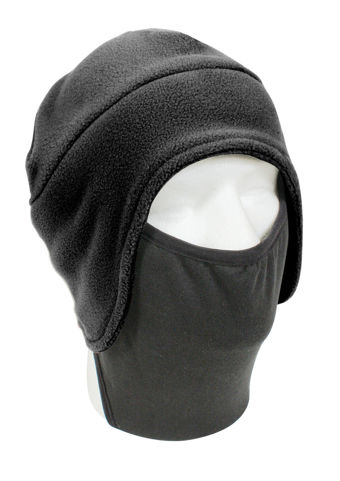 Rothco Convertible Fleece Cap/Poly Face Mask, Black