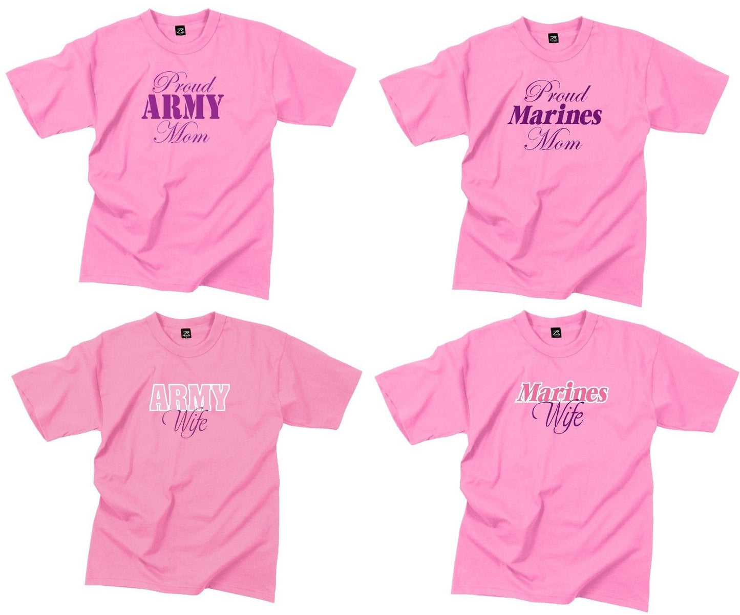 Proud Marines Mom / Marines Wife - Proud Army Mom / Army Wife Pink T Shirts