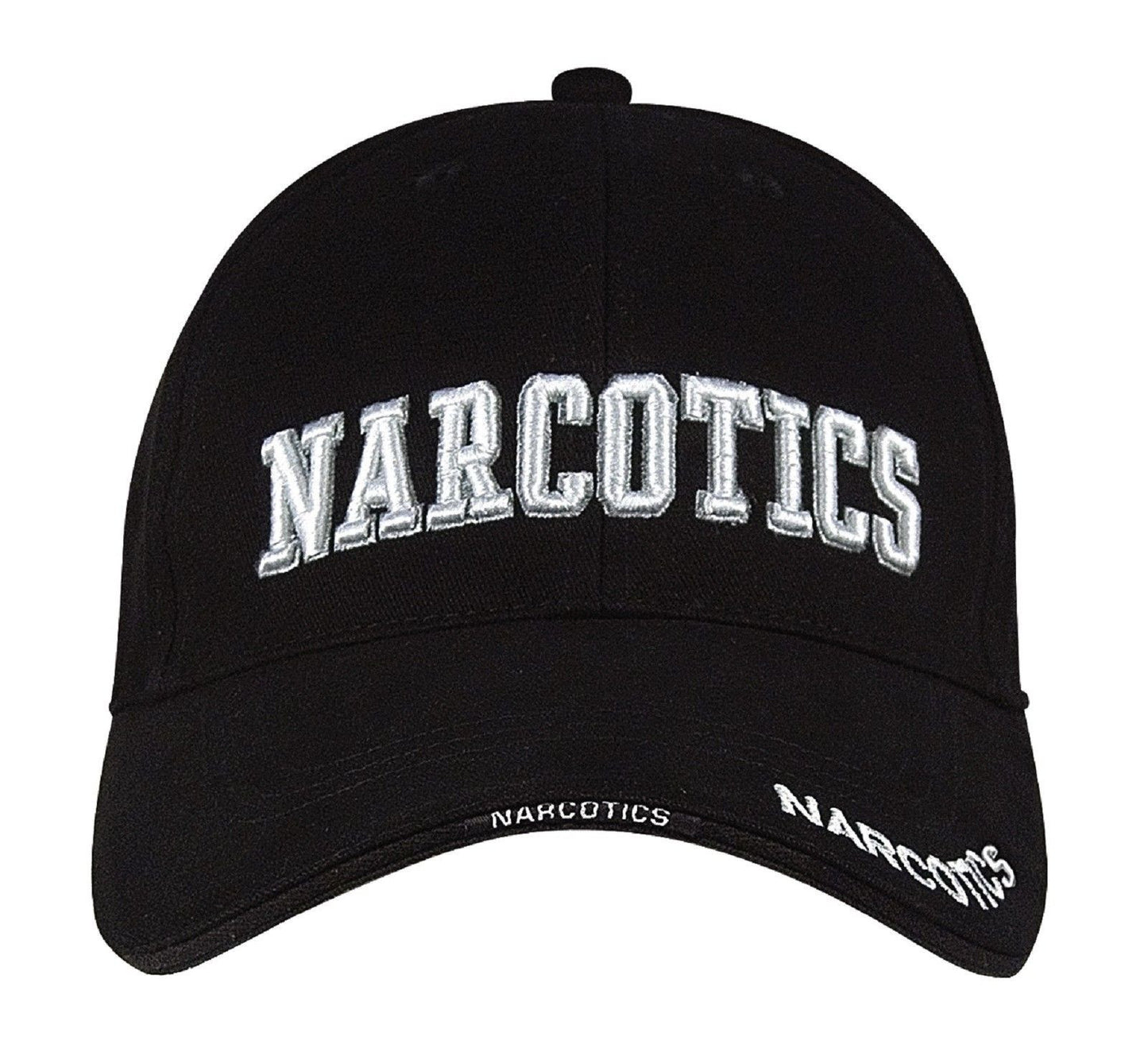 Black "Narcotics" Cap - Deluxe Low Profile Baseball Hat