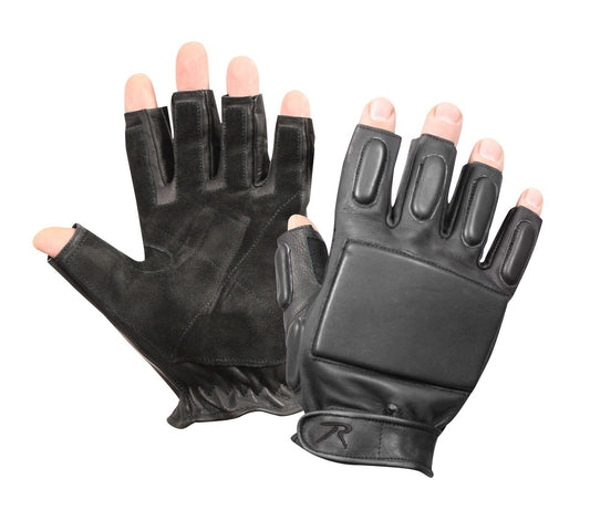 Black Fingerless Tactical Rappelling Gloves