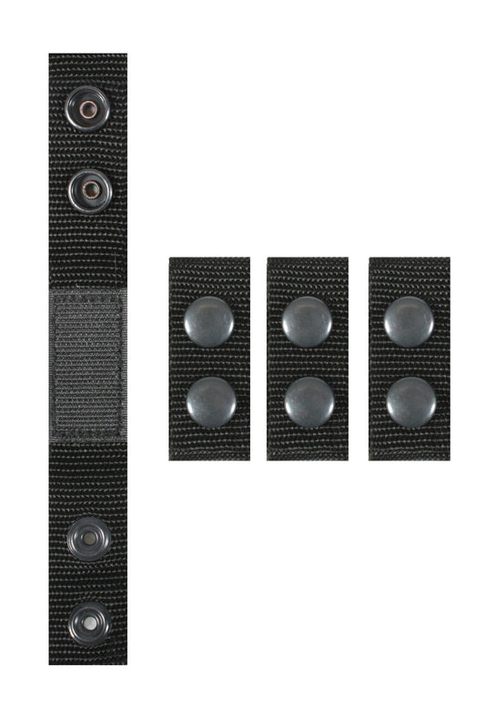 Police Security and Law Enforcment Belt Keepers - Black - 4 Pack