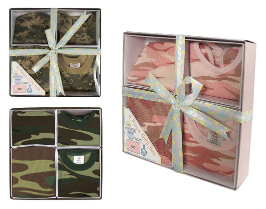 Camouflage Infant Gift Set Package Baby Shower Present Pink or Camo 3-6 Months