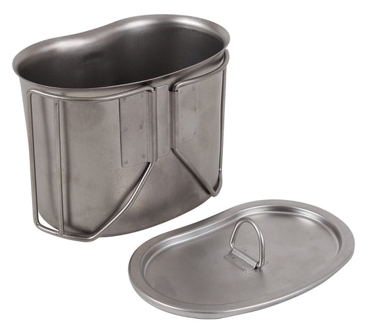 Stainless Steel Canteen Cup w/ Lid Metal Camping Cooking Cup