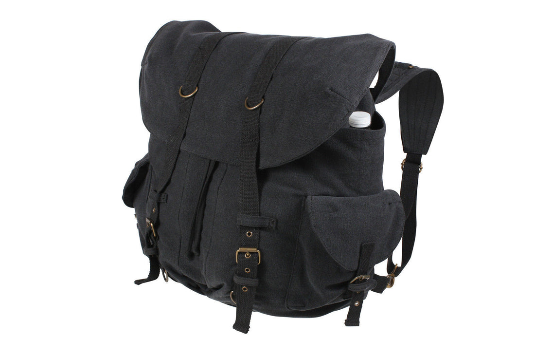 Vintage Weekender Cotton Canvas Backpack Grunt Force