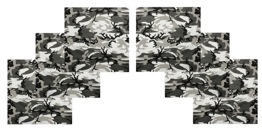 6 PACK City Camo Bandanas LARGE 27" Cotton
