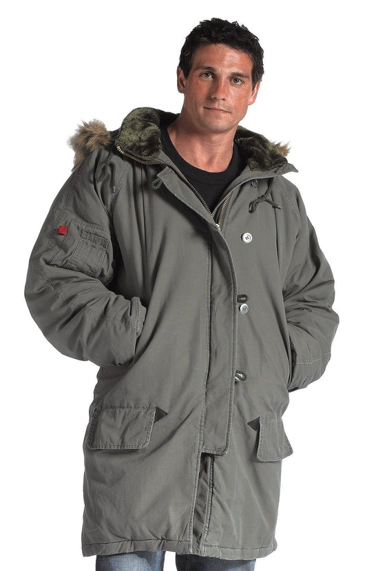 Vintage Style Parka N-3B Extra Heavy Winter Coat-Jacket W/Removable Hood
