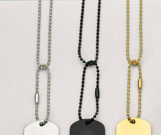 G.I. Type Dog Tag Chains - No Tags