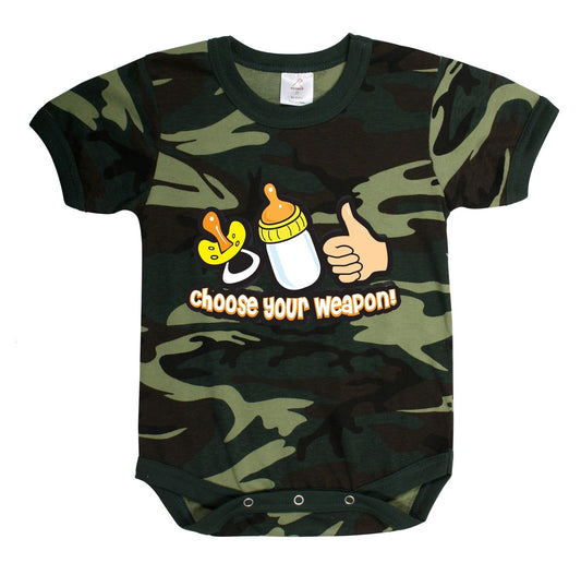 Camo 'Choose' One-Piece Infant Baby Sleeper: Sz 3 Months - 3T