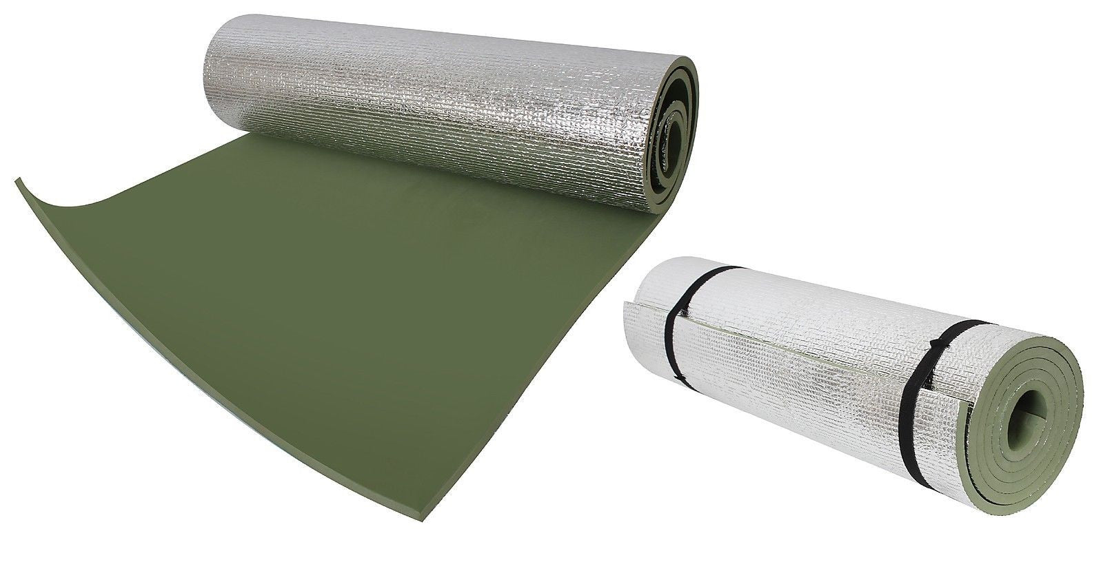 Thermal Reflective Sleeping Pad w Ties OD Roll Out Sleep Padding