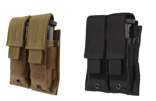 MOLLE Double Pouch - Black or Coyote Brown - 4.25" x 5"