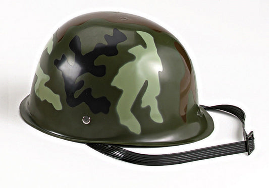 Kids' Camouflage Army Hemet - Woodland Camouflage - Includes Chinstrap