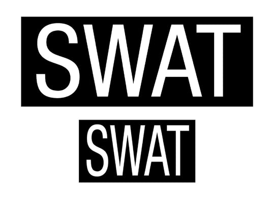Rothco SWAT Patch - Set of 2 - With Hook Backing 1 Large & 1 Small Shirt Patch