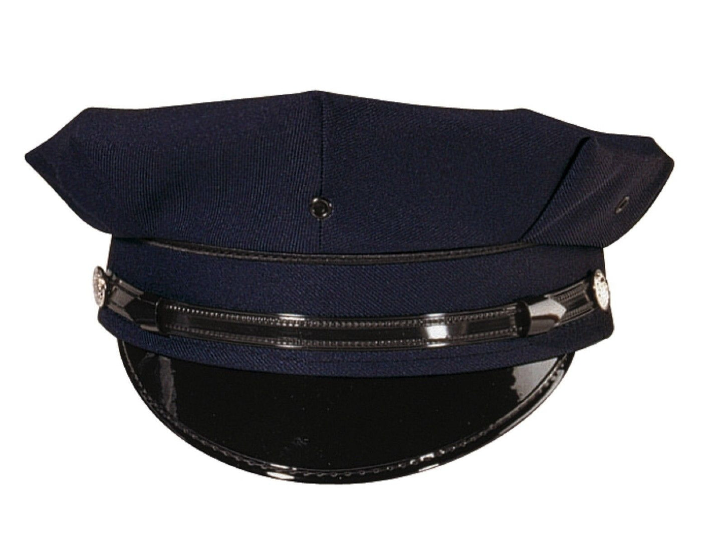 8 Point Navy Blue Police / Security Cap With Sweatband