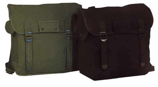 Jumbo Musette Bags - Canvas - Adjustable Shoulder & Back Straps