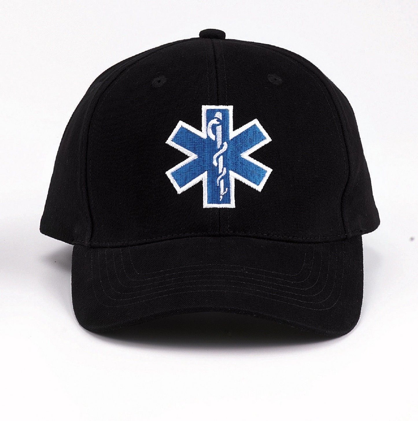 E.M.S. Insignia Cap - Black - Star Of Life Embroidery Low Profile Hat
