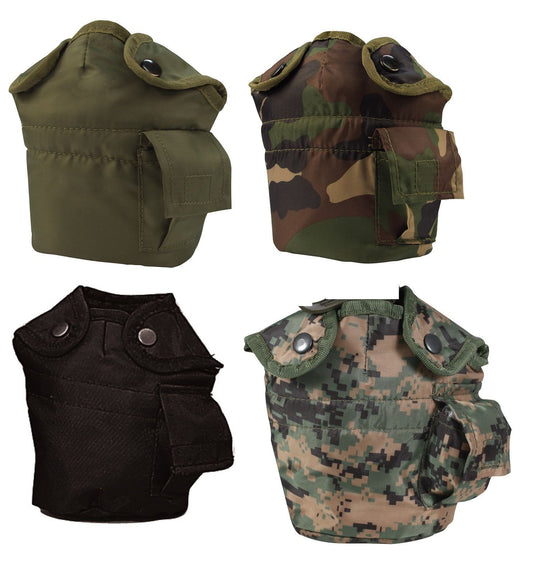 G.I. Style 1 Quart Canteen Covers w/ Keeper Clips - Fleece Lined