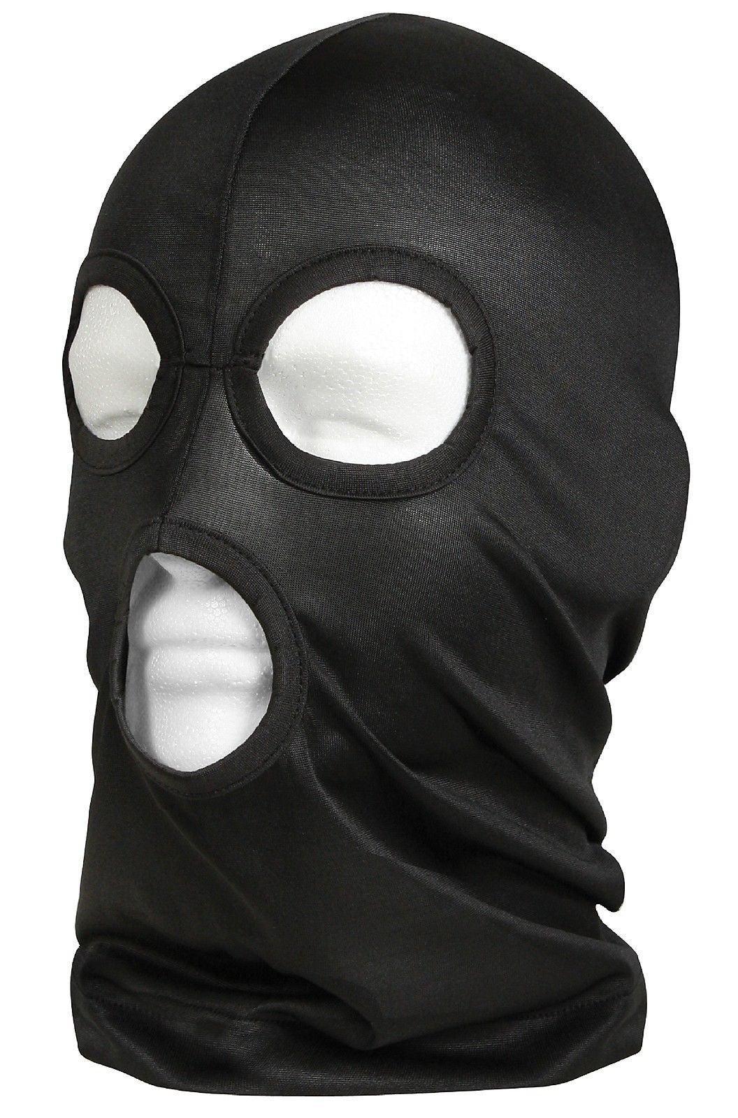 Black Lightweight 3 Hole Face Mask for Cold Winter Head