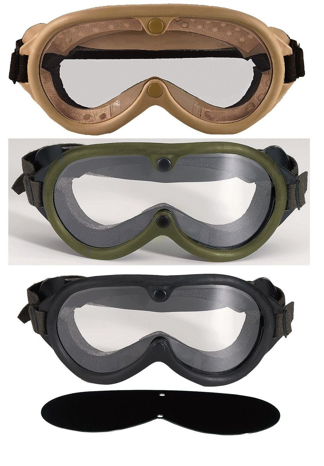 G.I. Type Sun, Wind, And Dust Goggles