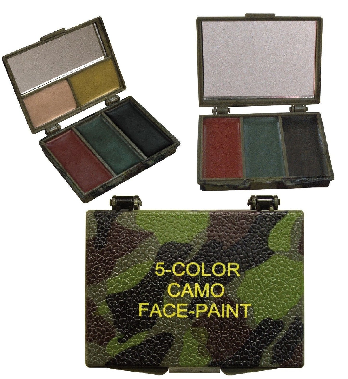 Woodland Camouflage Face Paint - 3 Or 5 Color Compact Set - Hunting