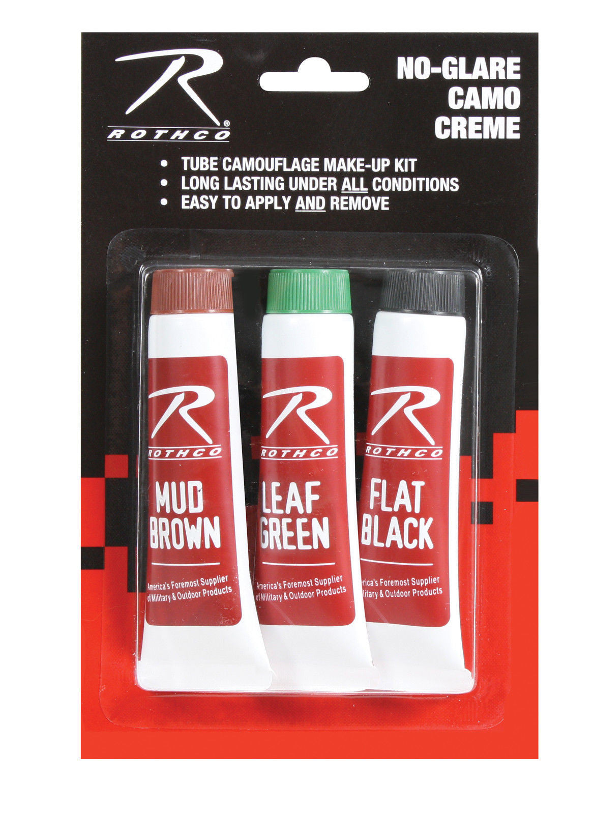 Camouflage Camo Face Paint Creme Tubes  - Leaf Green, Mud Brown, Black