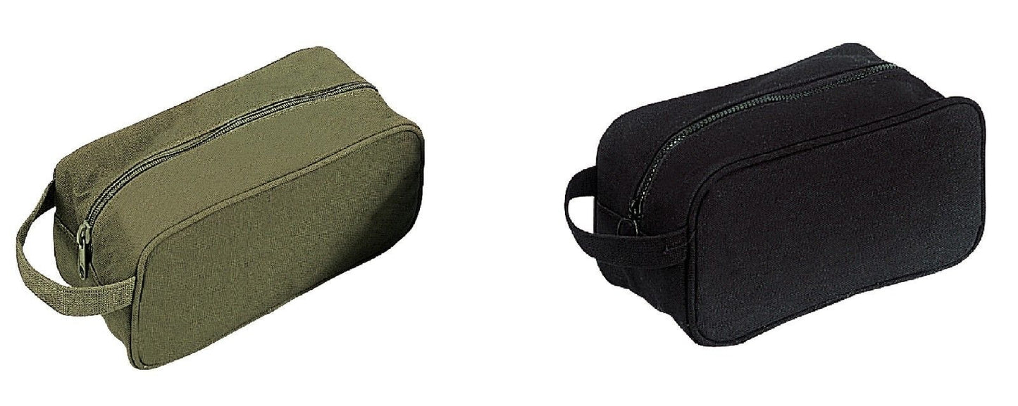 Canvas Travel Shave Kit Bags - GI Style Toiletry Shaving Kit Bag