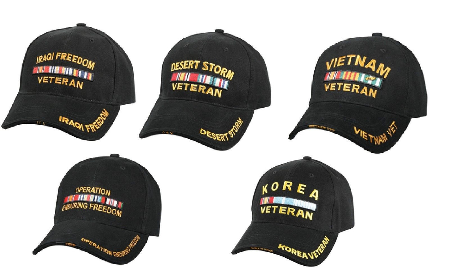 Deluxe Low Profile Insignia Caps - Veteran of Wars Hats